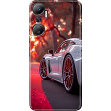 Adasena Infinix Hot 20 Kılıf Desenli Baskılı Tpu Rubber Kapak Spor Araba