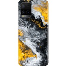 Adasena Vivo Y32 Y33S Kılıf Desenli Baskılı Tpu Rubber Kapak Siyah Sarı 22