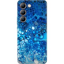 Senada Vivo V30 Lite Kılıf Desenli Baskılı Tpu Rubber Kapak Derin Mavi