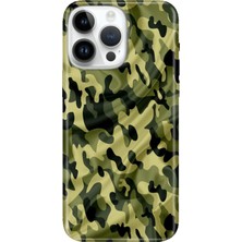Senada iPhone 15 Pro Max Kılıf Desenli Baskılı Tpu Rubber Kapak Asker