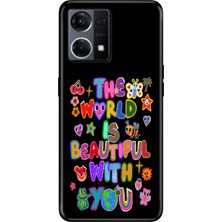 Oppo Reno 7 4g Kılıf Desenli Baskılı Tpu Rubber Kapak With You