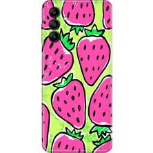 Senada Samsung Galaxy A15 Kılıf Desenli Baskılı Tpu Rubber Kapak Çilek