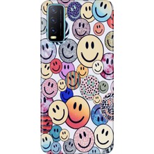 Senada Vivo Y11S Y20 Y20S Kılıf Desenli Baskılı Tpu Rubber Kapak Emojix
