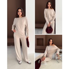 Elaxi Kadın Kayık Yaka Modal Kumaş Salaş Ikili Takım