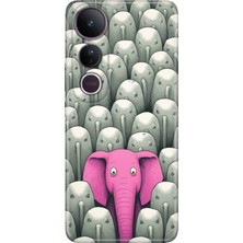 Senada Vivo V50 Lite Kılıf Desenli Baskılı Tpu Rubber Kapak Elephant
