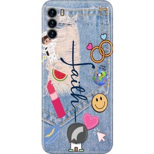 Senada Reeder S19 Max Pro S Kılıf Desenli Baskılı Tpu Rubber Kapak Jean