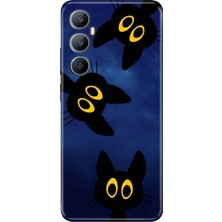 Senada Realme C65 Kılıf Desenli Baskılı Tpu Rubber Kapak Karanlık Kedileri