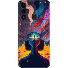 Senada Tecno Spark 8c Kılıf Desenli Baskılı Tpu Rubber Kapak Girdap