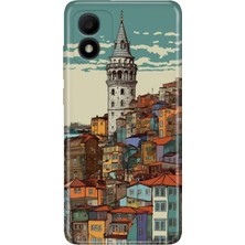 Senada Tcl 303 Kılıf Desenli Baskılı Tpu Rubber Kapak Galata