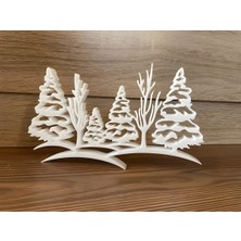 Szd Design Yüzen Efektli Masaüstü Noel Ağacı Ormanı Minimalist Yılbaşı Dekoru