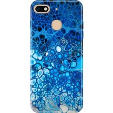 Senada General Mobile Gm 8 Go Kılıf Desenli Baskılı Tpu Rubber Kapak Derin Mavi