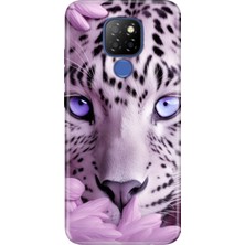 Senada General Mobile Gm 20 Kılıf Desenli Baskılı Tpu Rubber Kapak Beyaz Kaplan