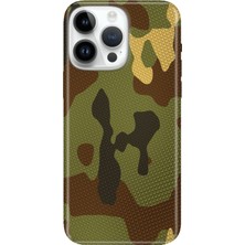 Senada iPhone 13 Pro Kılıf Desenli Baskılı Tpu Rubber Kapak Çöl Askeri