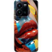 Vivo Y22S Y35 Kılıf Desenli Baskılı Tpu Rubber Kapak Makyaj