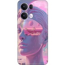 Senada Oppo Reno 13 Pro Kılıf Desenli Baskılı Tpu Rubber Kapak Cyber Girl