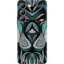 Adasena Vivo V30 Lite Kılıf Desenli Baskılı Tpu Rubber Kapak Lion Mandala