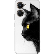 Senada Vivo Y18 Kılıf Desenli Baskılı Tpu Rubber Kapak Kedi Bakışı