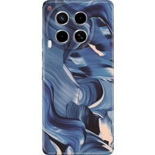 Adasena Tecno Camon 30 Kılıf Desenli Baskılı Tpu Rubber Kapak Mavi Marine