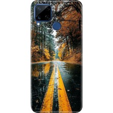 Adasena Realme C21Y - C25Y Kılıf Desenli Baskılı Tpu Rubber Kapak Korku Yolu