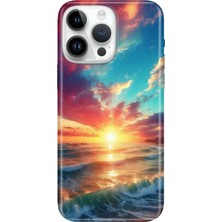 iPhone 14 Pro Max Kılıf Desenli Baskılı Tpu Rubber Kapak Okyanus