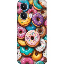 Senada Oppo Reno 13 Pro Kılıf Desenli Baskılı Tpu Rubber Kapak Donut Cenneti