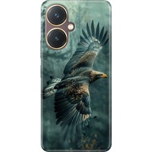 Adasena Vivo Y27 Kılıf Desenli Baskılı Tpu Rubber Kapak Ürküten Kartal