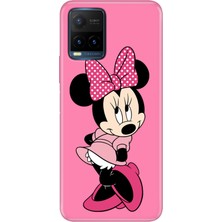 Adasena Vivo Y21S Kılıf Desenli Baskılı Tpu Rubber Kapak Utangaç Minnie