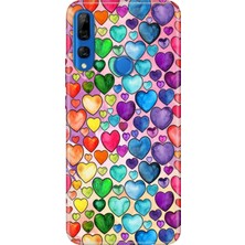 Senada Huawei Y9 Prime 2019 Kılıf Desenli Baskılı Tpu Rubber Kapak Kalp Çizim