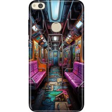 Adasena Huawei P9 Lite 2017 Kılıf Desenli Baskılı Tpu Rubber Kapak Metro