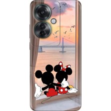 Adasena Oppo Reno 11F Kılıf Desenli Baskılı Tpu Rubber Kapak Sevimli Aşıklar
