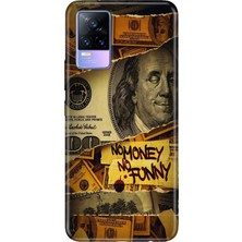 Adasena Vivo V21E Kılıf Desenli Baskılı Tpu Rubber Kapak Money