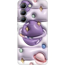 Senada Vivo V30 Lite Kılıf Desenli Baskılı Tpu Rubber Kapak 3D Space