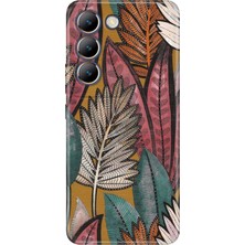Vivo V30 Lite Kılıf Desenli Baskılı Tpu Rubber Kapak Yapraklar