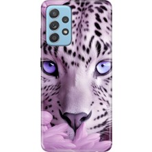 Senada Samsung Galaxy A52 Kılıf Desenli Baskılı Tpu Rubber Kapak Beyaz Kaplan