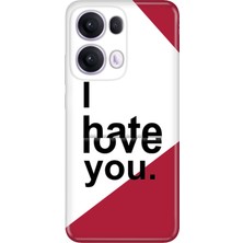 Senada Oppo Reno 13 Pro Kılıf Desenli Baskılı Tpu Rubber Kapak Hate Love