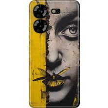 Senada Tecno Pova 5 Kılıf Desenli Baskılı Tpu Rubber Kapak Kelebek