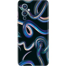 Senada Oneplus 9 Kılıf Desenli Baskılı Tpu Rubber Kapak Fosforlu Yılan