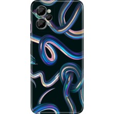 Senada Casper Via X30 Kılıf Desenli Baskılı Tpu Rubber Kapak Fosforlu Yılan