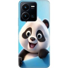 Vivo Y22S Y35 Kılıf Desenli Baskılı Tpu Rubber Kapak Panda