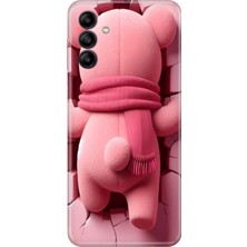 Adasena Samsung Galaxy A34 Kılıf Desenli Baskılı Tpu Rubber Kapak Pink Bear