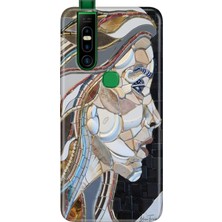 Adasena Infinix S5 Pro Kılıf Desenli Baskılı Tpu Rubber Kapak Mozaic Kadın