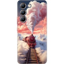 Adasena Vivo V30 Lite Kılıf Desenli Baskılı Tpu Rubber Kapak Tren