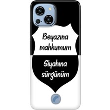 Reeder S23 Pro Max Kılıf Desenli Baskılı Tpu Rubber Kapak Siyah Beyaz Aşkım