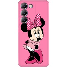 Adasena Vivo V30 Lite Kılıf Desenli Baskılı Tpu Rubber Kapak Utangaç Minnie