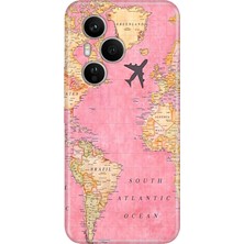 Adasena Honor 400 Pro Kılıf Desenli Baskılı Tpu Rubber Kapak Map