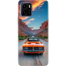 Adasena Vivo Y15S Kılıf Desenli Baskılı Tpu Rubber Kapak Vintage Car