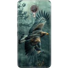 Adasena General Mobile Gm 5 Plus Kılıf Desenli Baskılı Tpu Rubber Kapak Ürküten Kartal