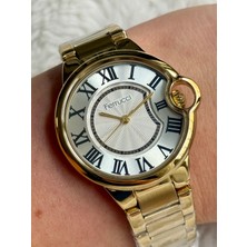 Ferrucci Altın Renk Sade Şık Kadın Saati