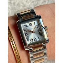 Ajda Bilezik Hediyeli Kare Kasa Rosegold ve Gümüş Ferrucci Kadın Saati