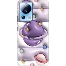 Senada Xiaomi Mi 13 Lite Kılıf Desenli Baskılı Tpu Rubber Kapak 3D Space
